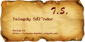 Telegdy Sándor névjegykártya