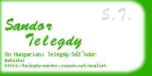 sandor telegdy business card